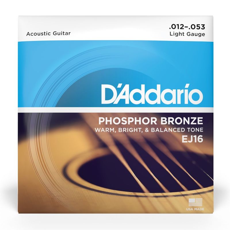 DADDARIO - Set Cuerdas Guitarra Acústica Fósforo Bronze 12-53 EJ16 Daddario