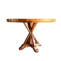 MUEBLES EL HERRERO - Mesa de comedor redonda madera Teca Modelo Tree