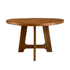 MUEBLES EL HERRERO - Mesa de Comedor Redonda Madera Teca Modelo Patrick