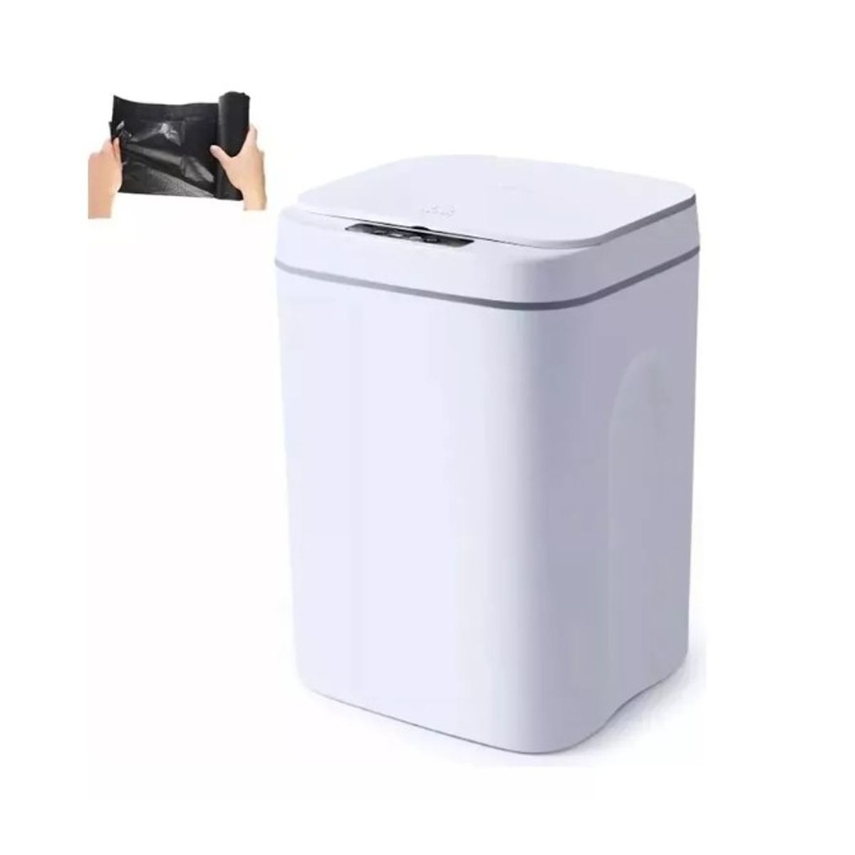 GENERICO - Papelera Inteligente De Sensor De 16 Ltro + 50 Bolsas
