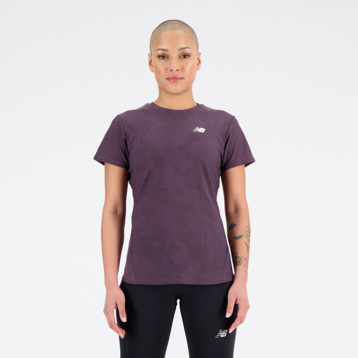 NEW BALANCE - Polera Running Mujer New Balance Q Speed Jacquard Morada