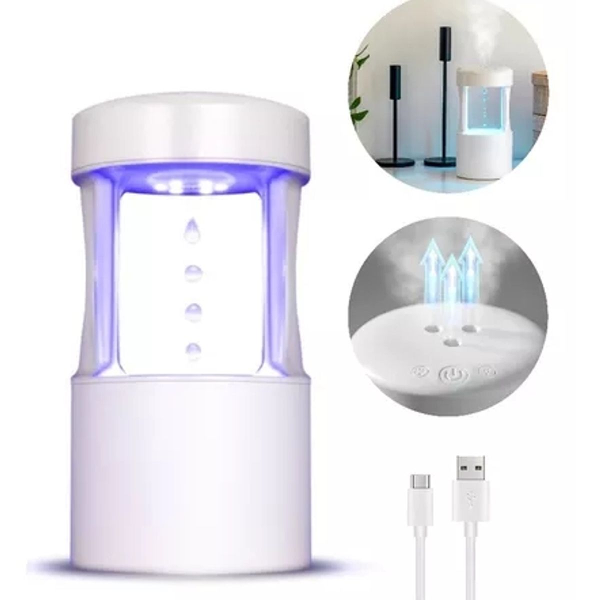 GENERICO - Humidificador Ultrasonico Aromaterapia Difusor Antigravedad