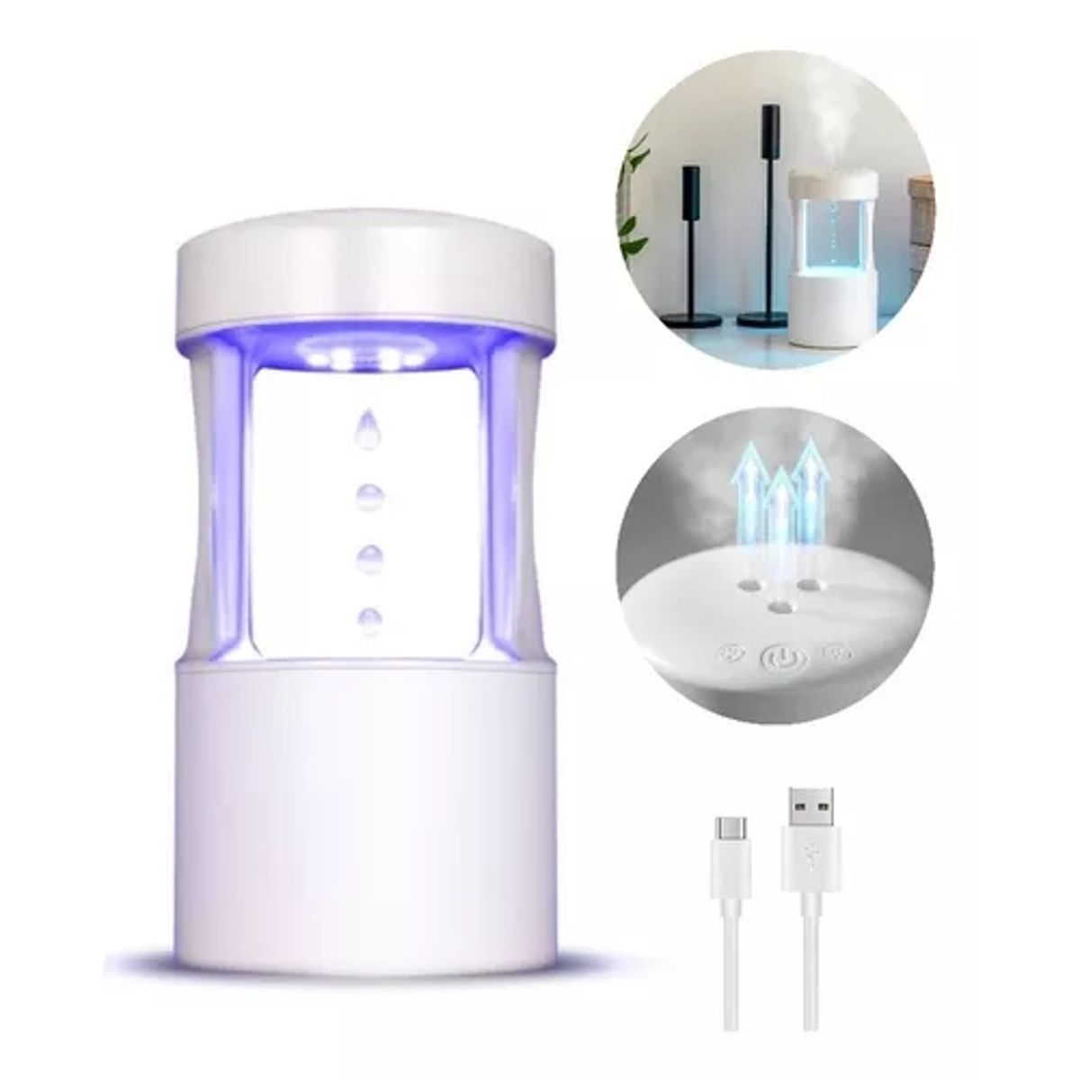 GENERICO - Humidificador Ultrasonico Aromaterapia Difusor Antigravedad