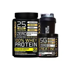 GENERICO - PACK PROTEINA 100% 1KG VAINILLA + CREATINA + SHAKER - BRIAHLABS