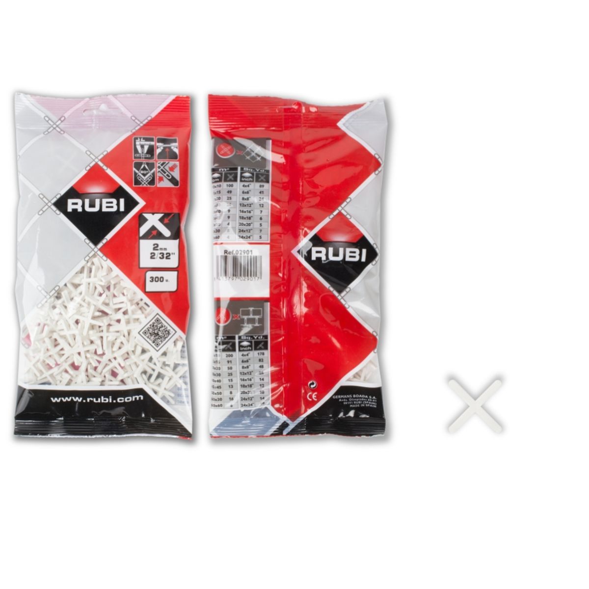 RUBI - Separador Ceramica 2.0 Mm - Bolsa 300 Unidades