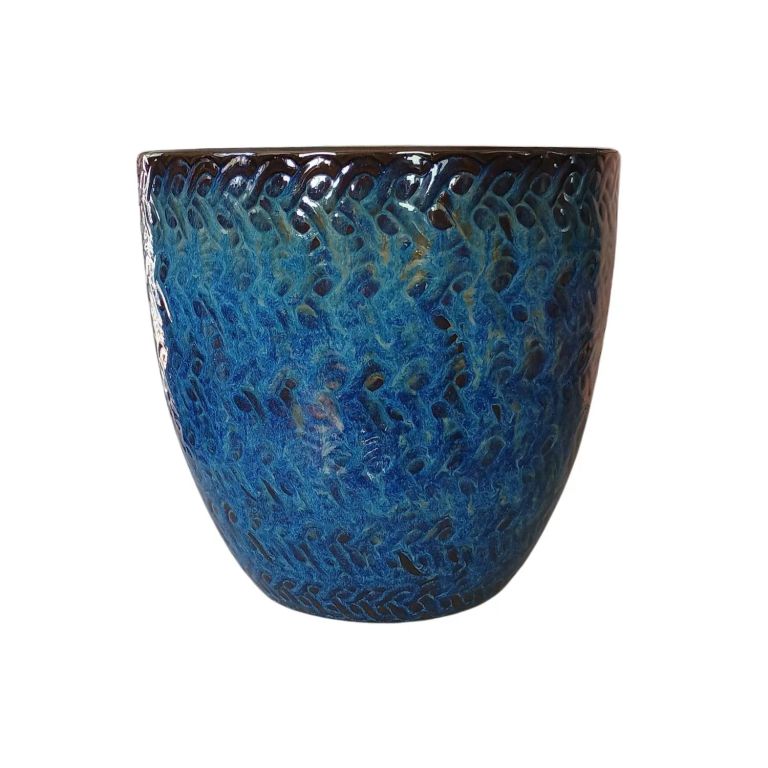 Maceta Woolly 28cm Azul Pacifico