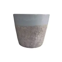 DEROMA - Maceta Seaside 23cm Cónica Blanco Tropea