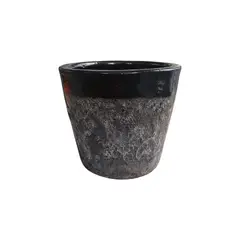 DEROMA - Maceta Seaside 23cm Cónica Negro Capri