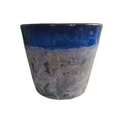 DEROMA - Maceta Seaside 28cm Cónica Azul Cerdeña Deroma.