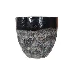 DEROMA - Maceta Seaside 23cm Ovalada Negro Capri