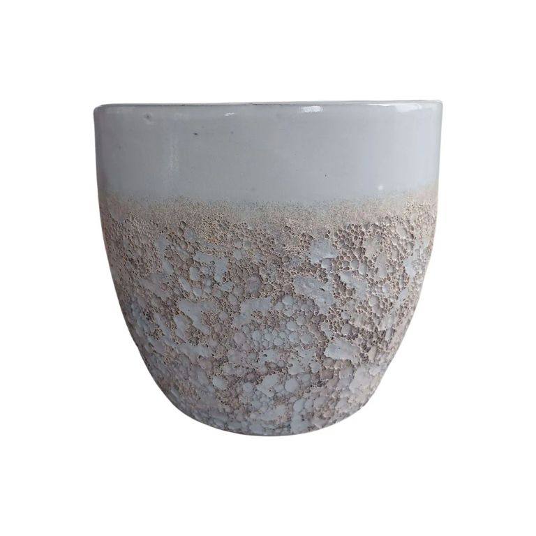 Maceta Seaside 28cm Ovalada Blanco Tropea