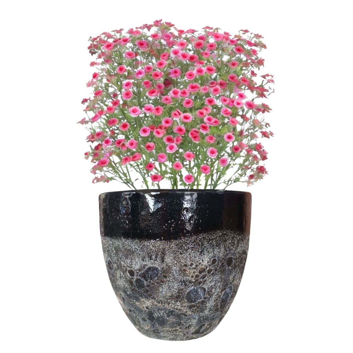 DEROMA - Maceta Seaside 28cm Ovalada Negro Capri Deroma