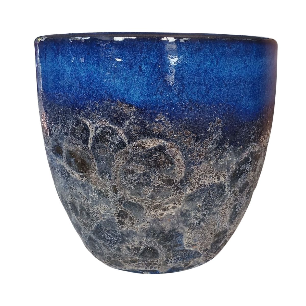 DEROMA - Maceta Seaside 36cm Ovalada Azul Cerdeña Deroma