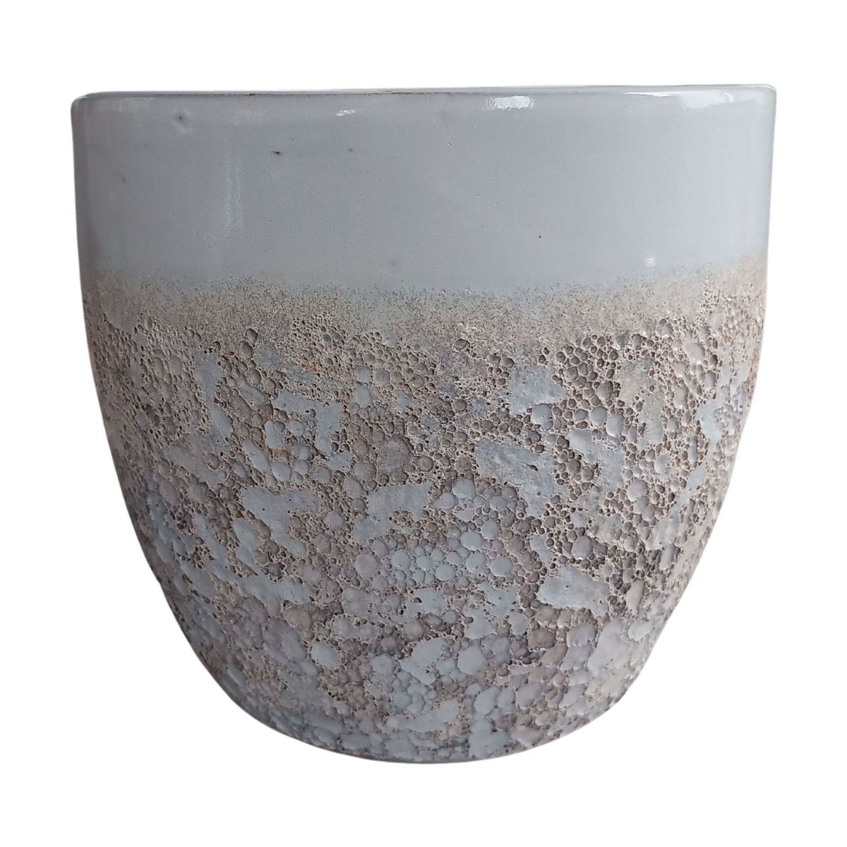 DEROMA - Maceta Seaside 36cm Ovalada Blanco Tropea Deroma