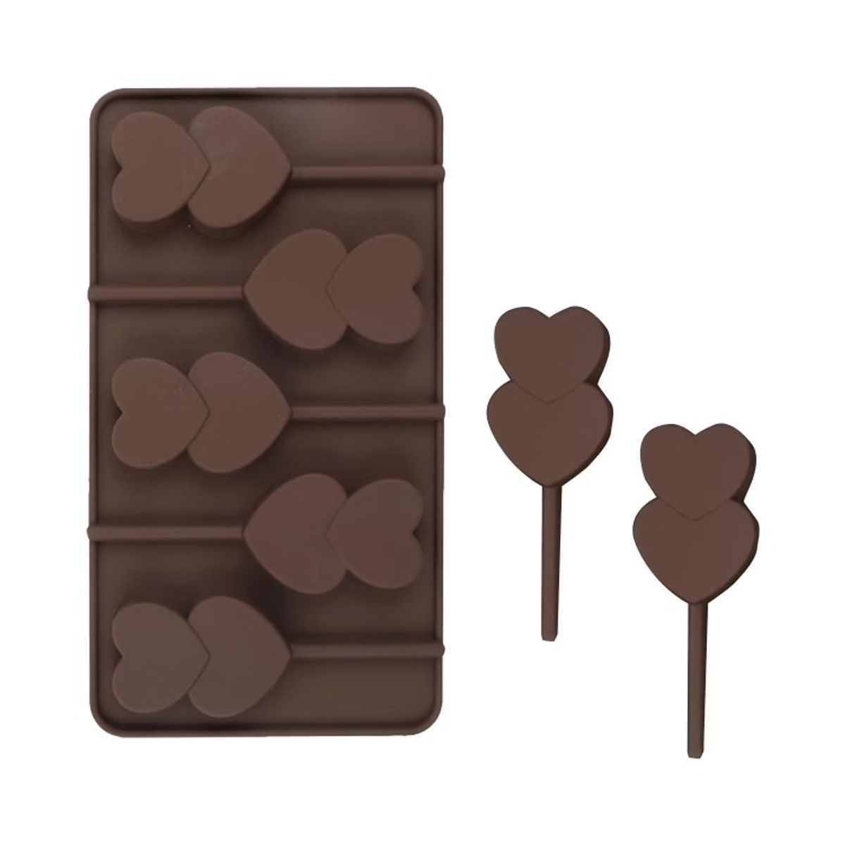 OEM - SET 3 MOLDE DE SILICONA CORAZON 20CM