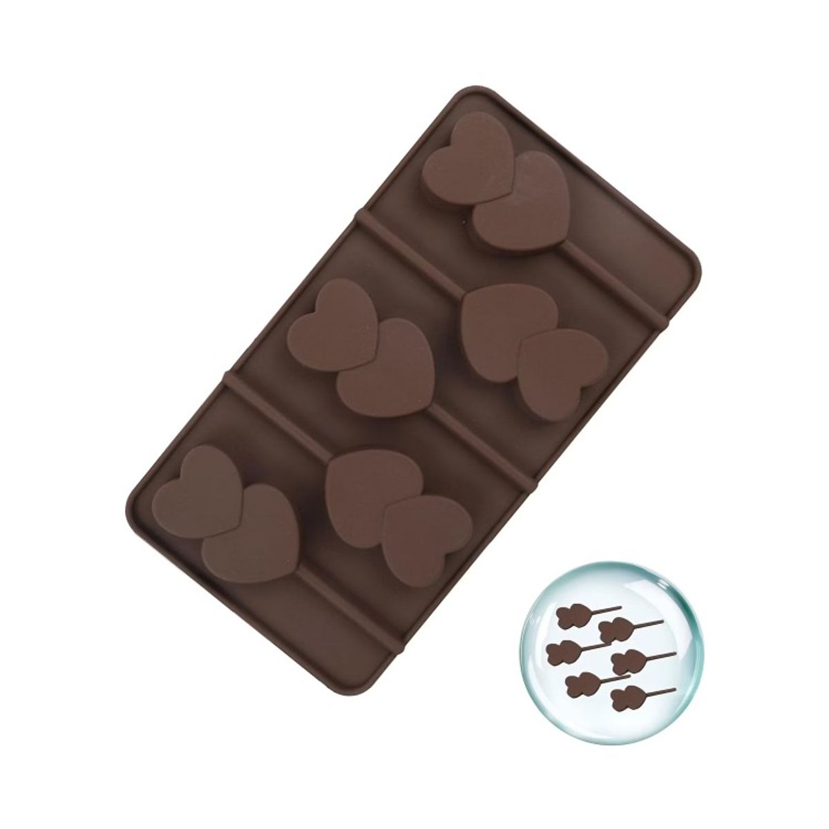 OEM - SET 3 MOLDE DE SILICONA CORAZON 20CM