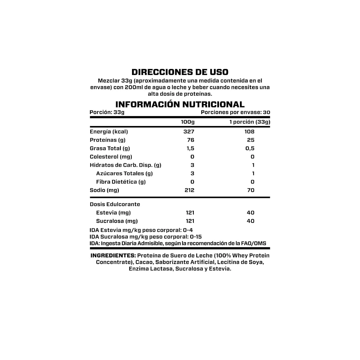 BRIAHLABS - PROTEINA 100% WHEY PROTEIN 1 KILO SWISS CHOCOLATE - BRIAHLABS