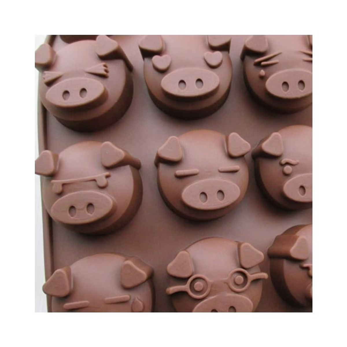 OEM - SET 3 MOLDE DE SILICONA 21CM CERDITOS CHANCHOS