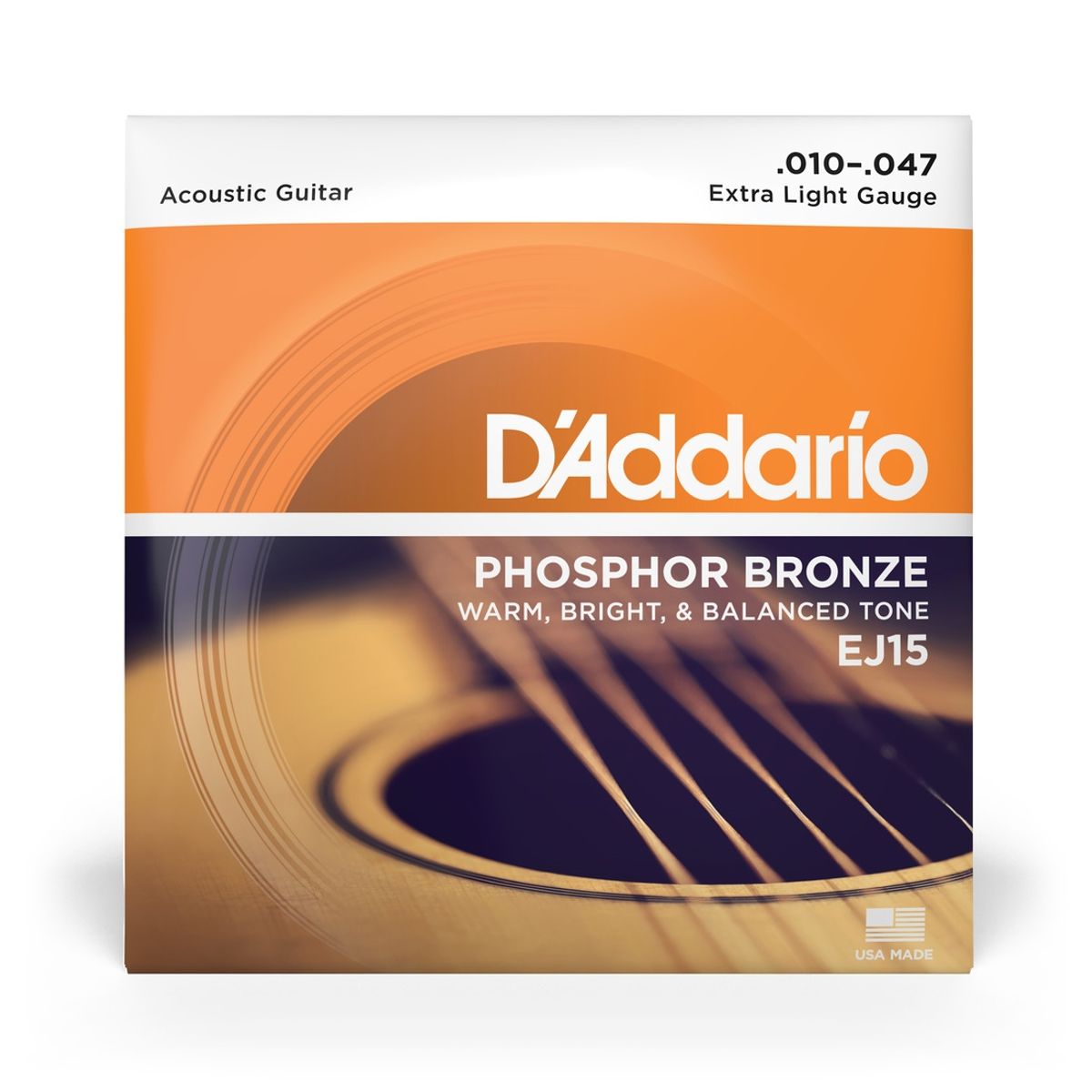 DADDARIO - Set Cuerdas Guitarra Fósforo Bronze 10-47 EJ15 Daddario