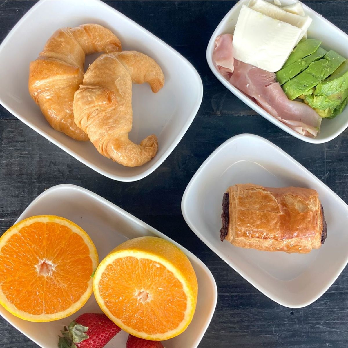 GENERICO - Set De 4 Plato Rectangular 17 X 12,3 X 4 Cms Linea Tower IMAHE