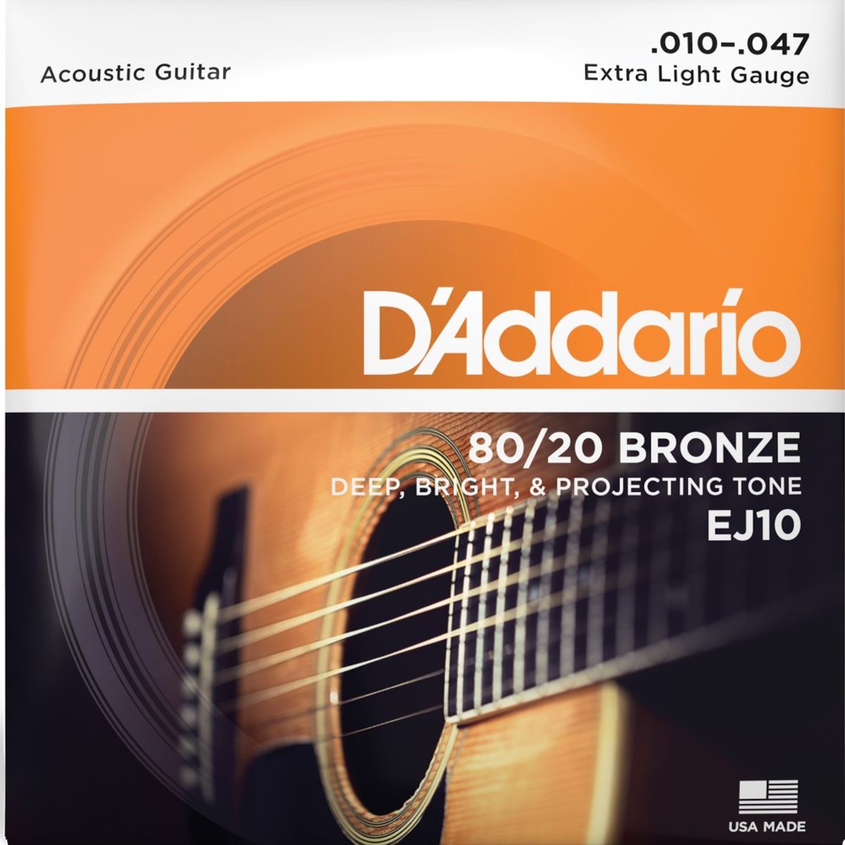 DADDARIO - Set Cuerdas Guitarra Acústica 10-47 EJ10 Daddario
