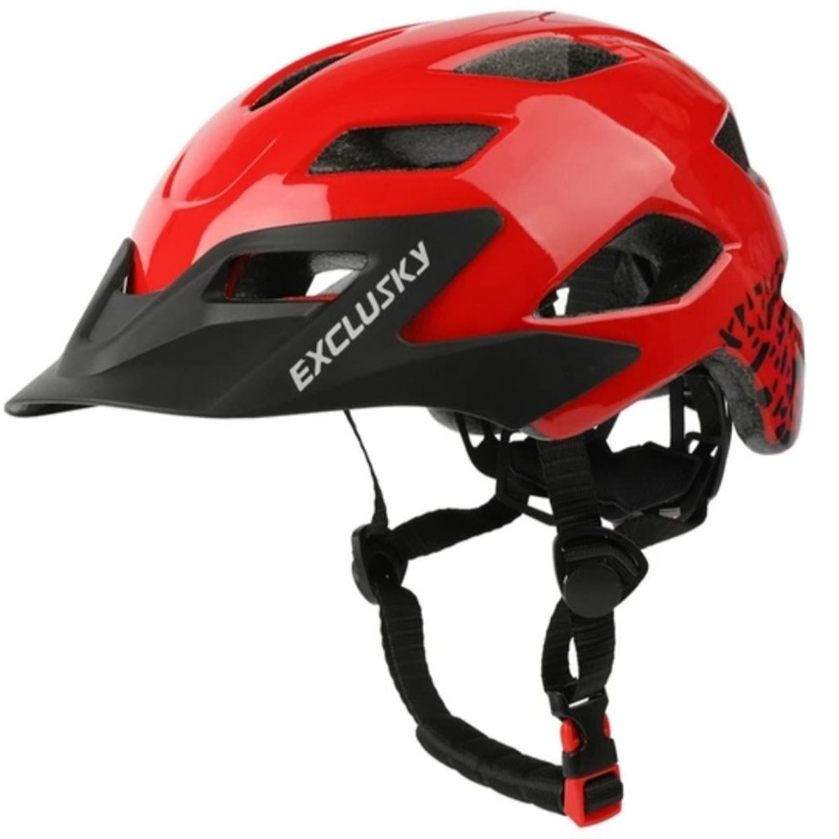 GENERICO - Casco Bicicleta Exclusky Niños Rojo Negro