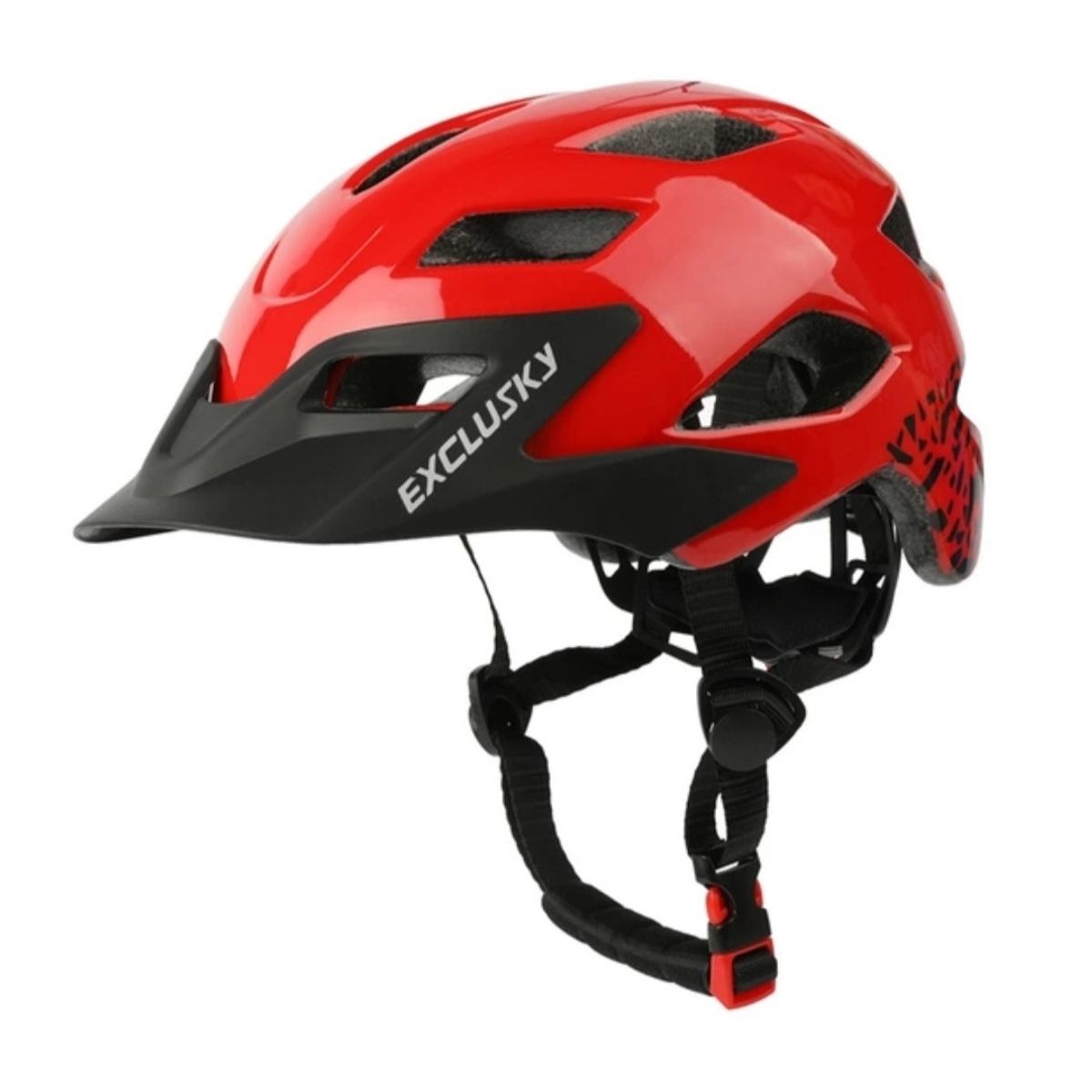 GENERICO - Casco Bicicleta Exclusky Niños Rojo Negro