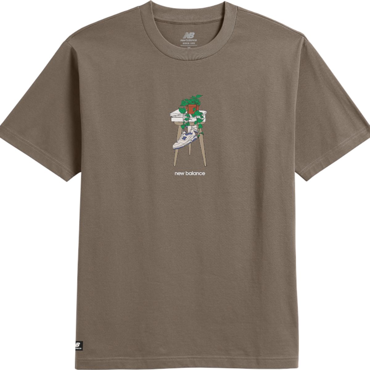 NEW BALANCE - Polera Lifestyle Hombre New Balance Café