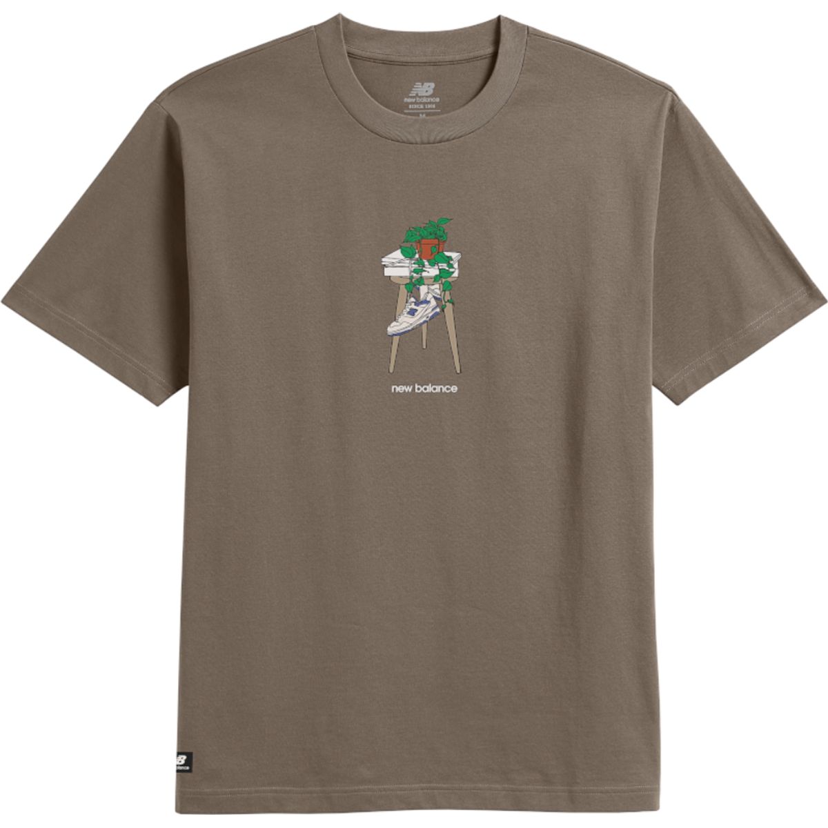 NEW BALANCE - Polera Lifestyle Hombre New Balance Café