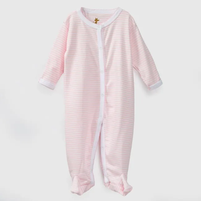 COYOTE KIDS - Enterito blanco rayas rosas algodón peruano - Blanco