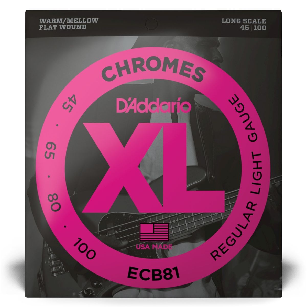 DADDARIO - Set Cuerdas Bajo Flat 45-100 Cromo ECB81 Daddario