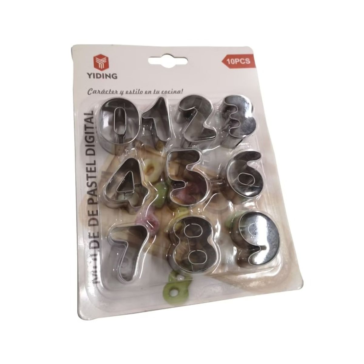 OEM - SET 10 PIZAS MOLDEL METAL PASTEL - NUMEROS