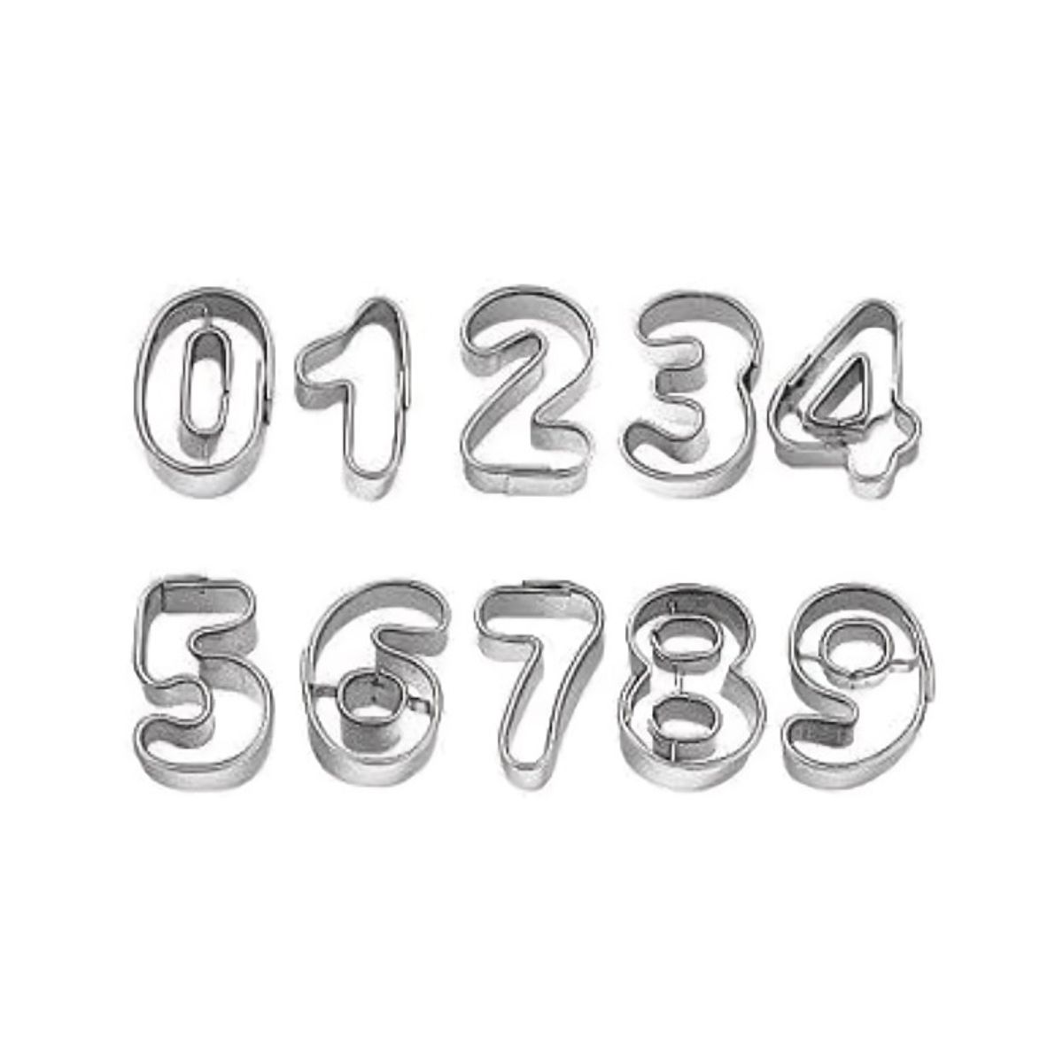 OEM - SET 10 PIZAS MOLDEL METAL PASTEL - NUMEROS