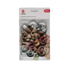 OEM - SET 9 PIZAS MOLDEL METAL PASTEL - NUMEROS