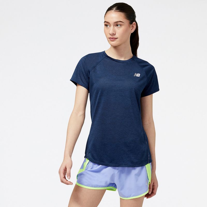 NEW BALANCE - Polera Running Mujer New Balance Impact Run Azul