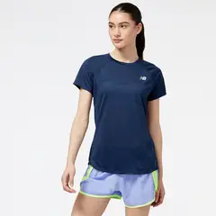 NEW BALANCE - Polera Running Mujer Impact Run Azul