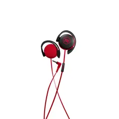 MAXELL - Audífonos De Gancho EC-155 Con Micrófono Rojo