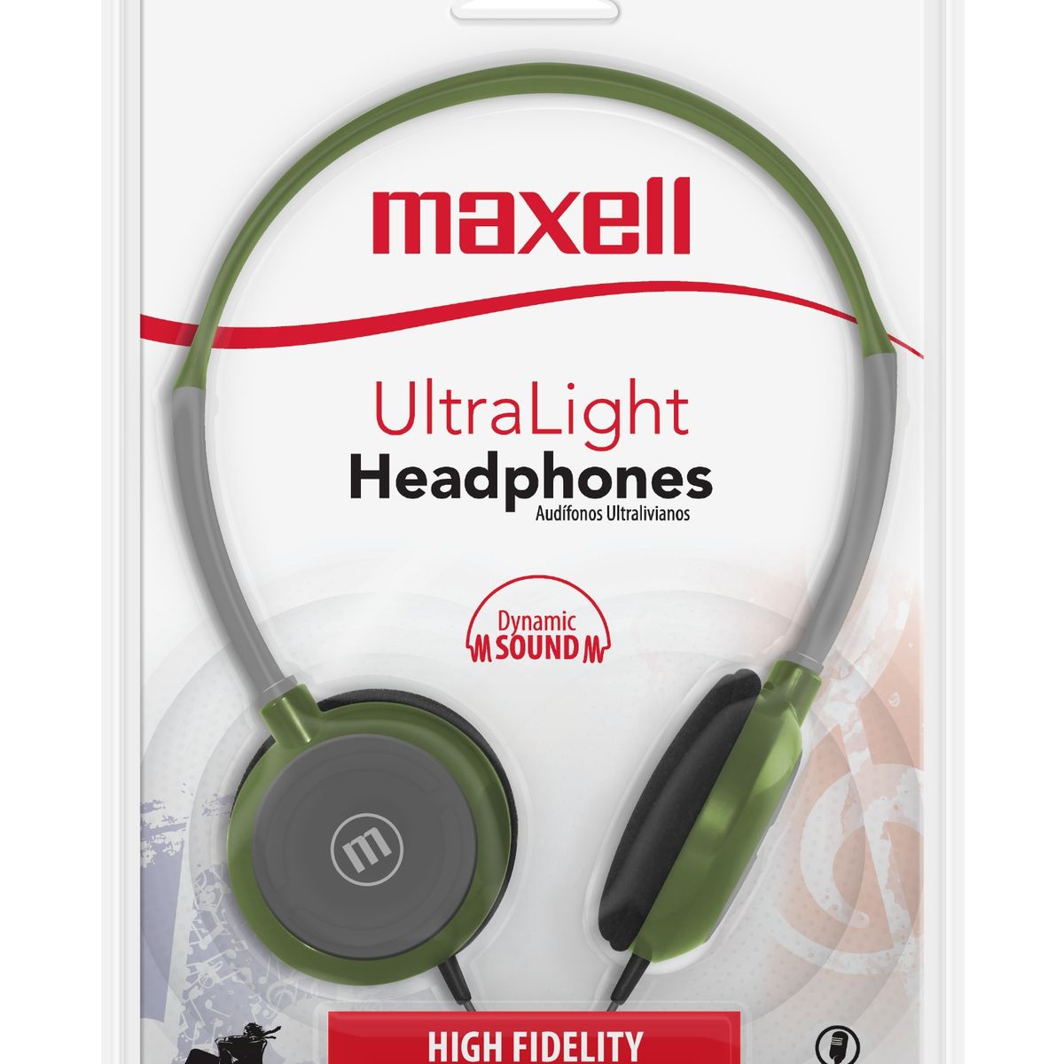 MAXELL - Audífonos Maxell HP-200 Ultra Livianos Olive