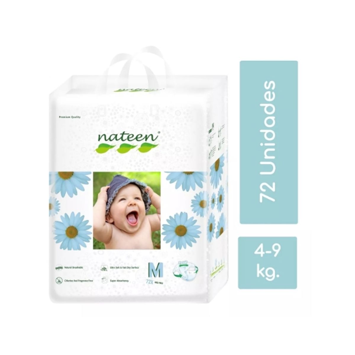 NATEEN - Pañal Nateen Premium M 72 unidades