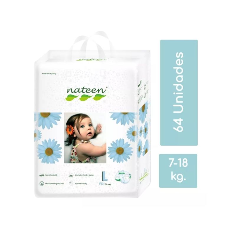 NATEEN - Pañal Nateen Premium L 64 unidades
