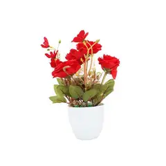 GENERICO - Flores artificiales con maceta de rosas 22cm