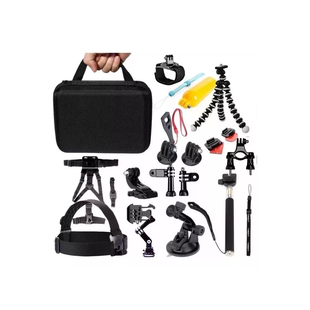 GENERICO - Kit Maleta Gopro Accesorios Para Cámara Deportiva 28 Piezas
