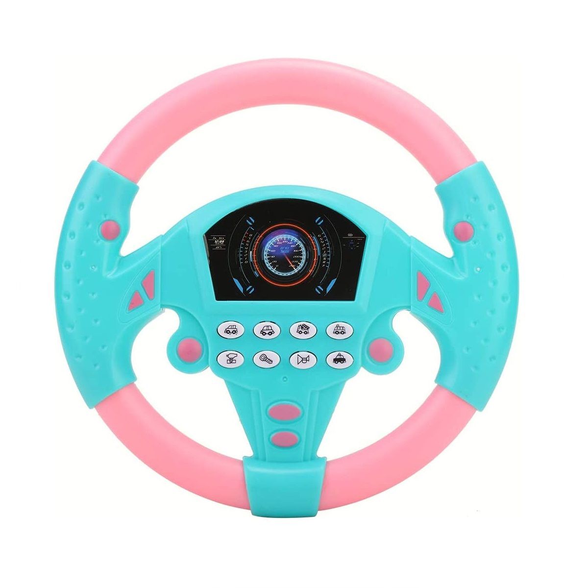 GENERICO - Juguete Volante Simulación Auto Para Niños Celeste