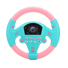 GENERICO - Juguete Volante Simulación Auto Para Niños Celeste