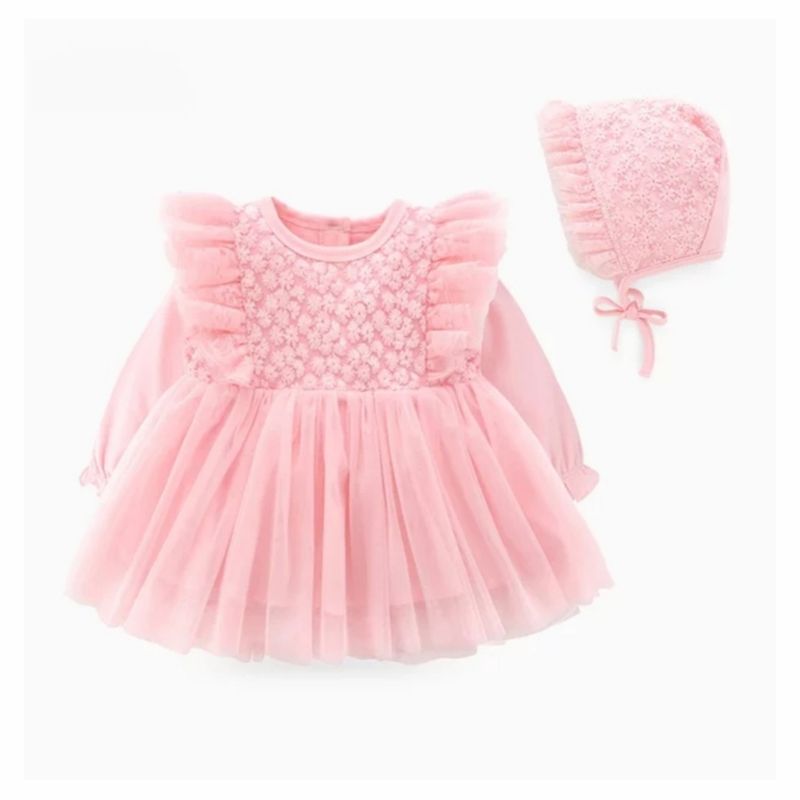 GENERICO - VESTIDO FORMAL BEBÉ NIÑA BAUTIZO PEQUEÑA LUZ