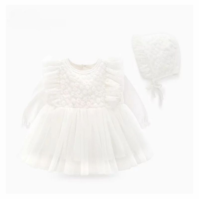 GENERICO - VESTIDO FORMAL BEBÉ NIÑA BAUTIZO PEQUEÑA LUZ