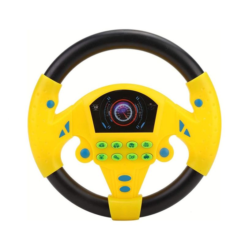 GENERICO - Juguete Volante Simulación Auto Para Niños Amarillo