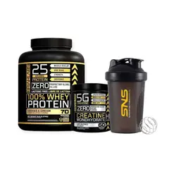 BRIAHLABS - PACK PROTEINA 100% 5LBS COOKIES + CREATINA 300GR + SHAKER -