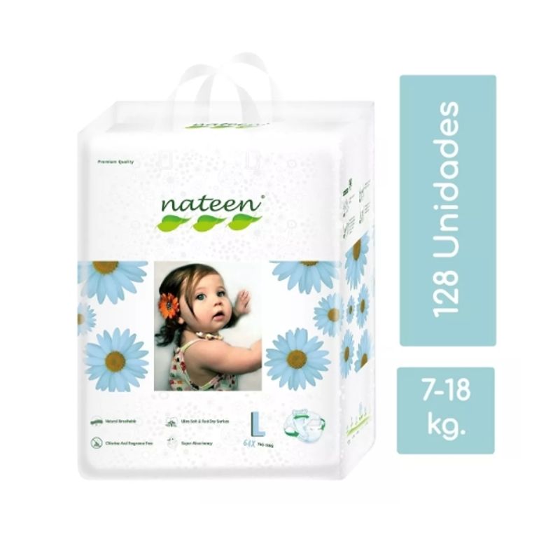 NATEEN - Pañal Nateen Premium L 128 unidades