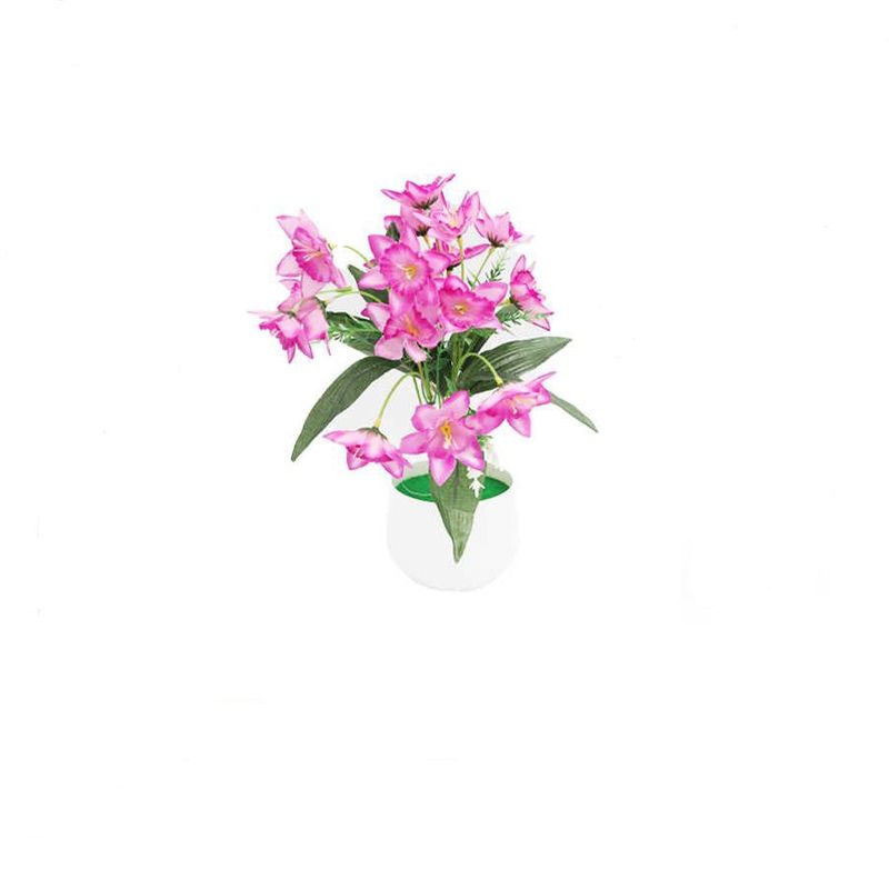 GENERICO - Flores artificiales con maceta y hojas de 32cm